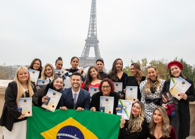 Com uma programação inovadora, Maikel Antunes lidera a primeira turma internacional em treinamento de terapia capilar na França e faz história ao formar profissionais da beleza na Torre Eiffel